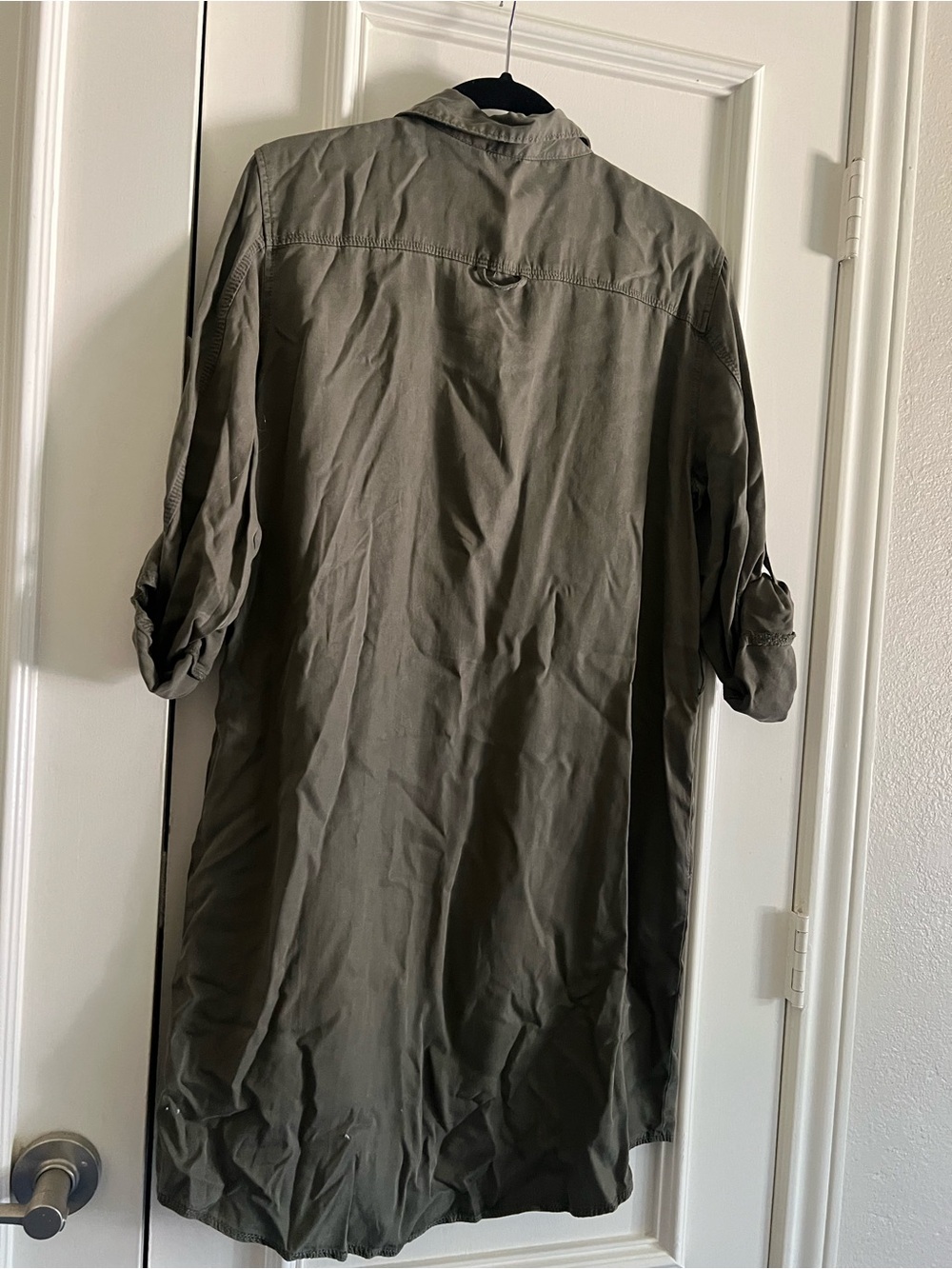 Velvet Heart Olive Green Button-Down Shirt Dress NWT - Picture 4 of 4